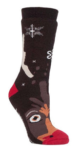 HEAT HOLDERS Christmas Dual Layer Slipper Socks -Womens 4-8