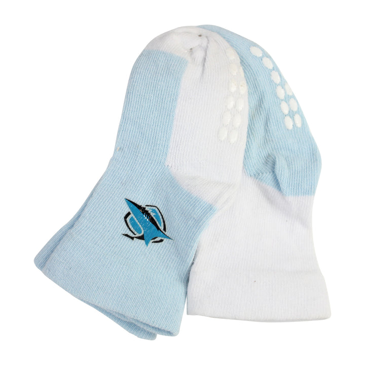 NRL Cronulla Sharks 4 Pairs Infant Socks