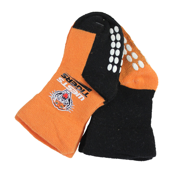 NRL Wests Tigers 4 Pairs Infant Socks