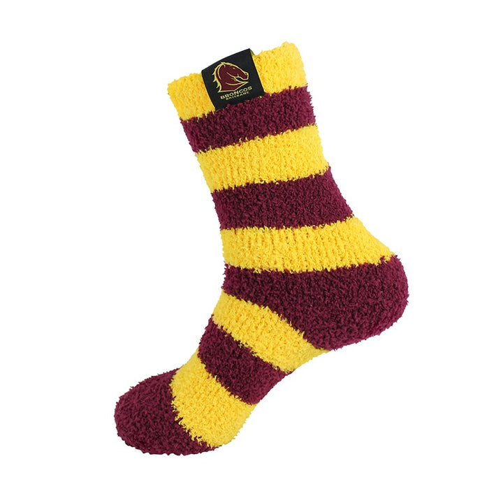 NRL Brisbane Broncos 2Pk Bed Socks