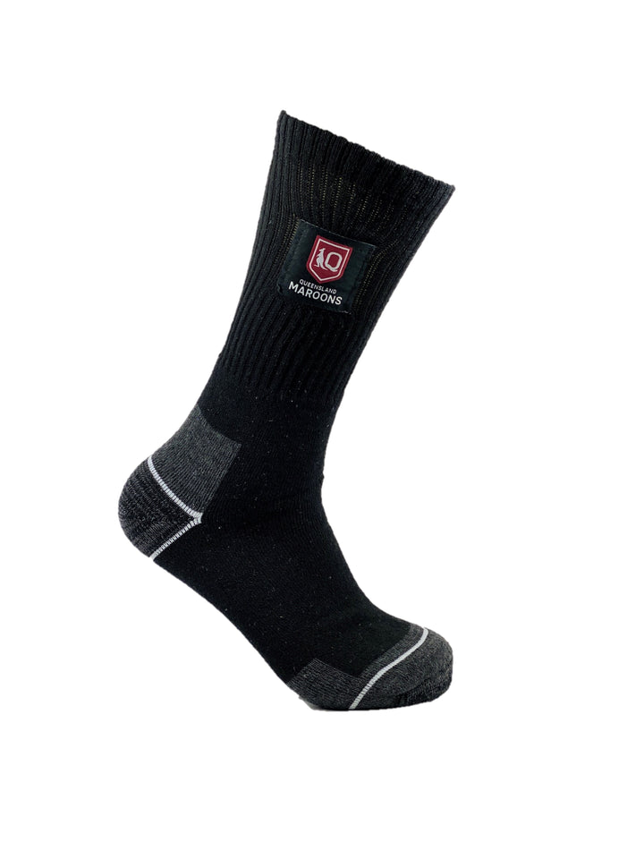 NRL State of Origin QLD Maroons 2Pk Heavy Duty Work Sock