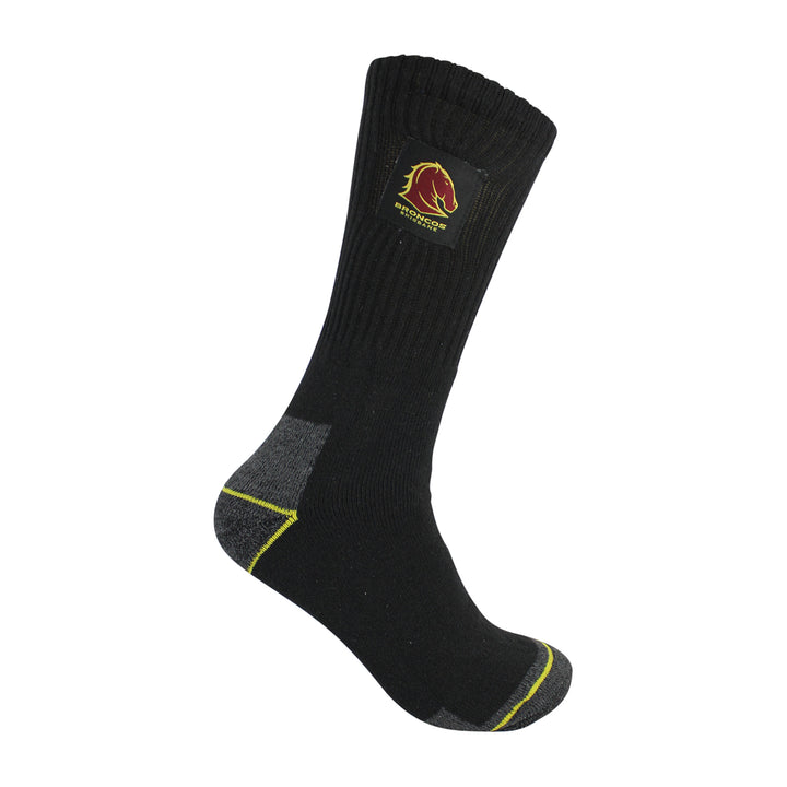 NRL Brisbane Broncos  2pk Heavy Duty Work Sock