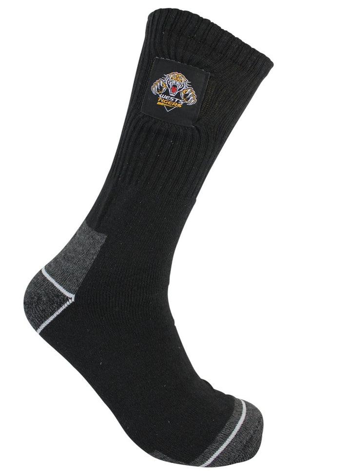 NRL Wests Tigers 2Pk Heavy Duty Work Sock