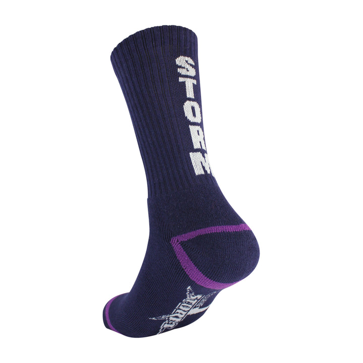 NRL Melbourne Storm 2Pk Sport Crew Socks