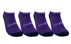NRL Melbourne Storm 4 Pairs High Performance Ankle Sports Socks