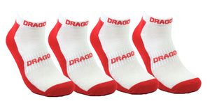 NRL St. George Illawarra Dragon 4 Pairs High Performance Ankle Sports Socks