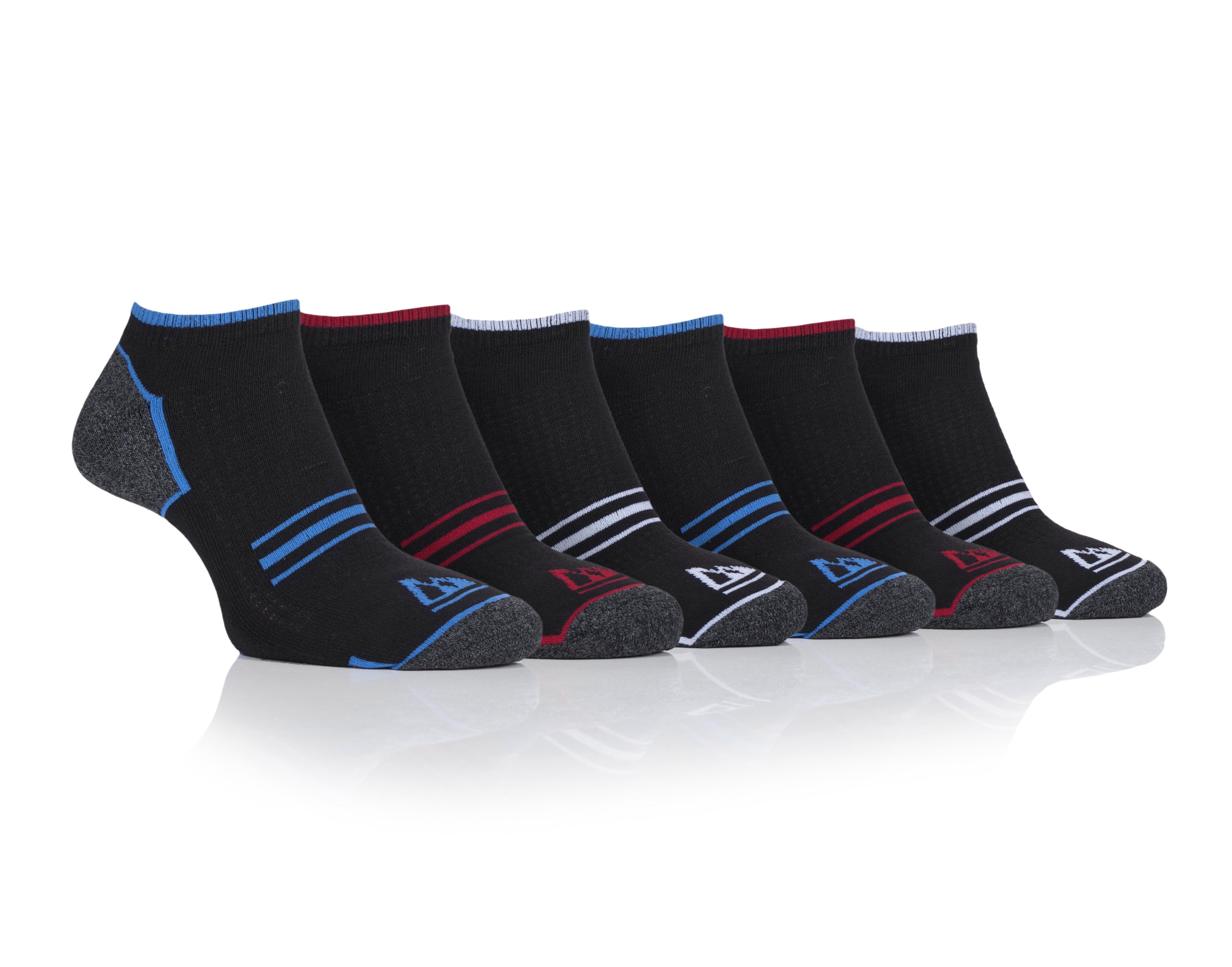 STORM BLOC 6PK Performance Trainer Socks-Mens 6-11