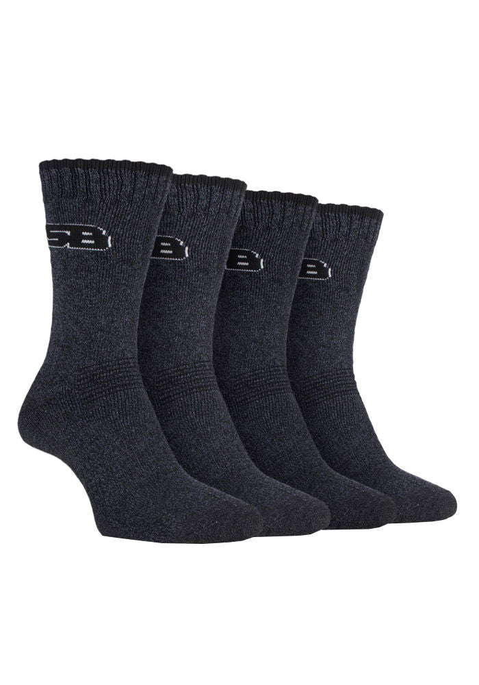 STORM BLOC 4Pk Performance Crew Socks-Mens 6-11