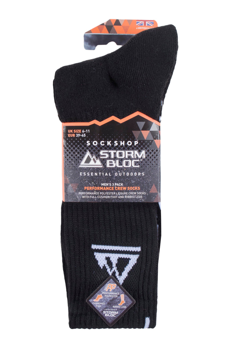 Storm Bloc Calze Sportive Uomo Rinforzate – Con Ammortizzazione In Spugna E Supporto Arco (Filato BlueGuard)