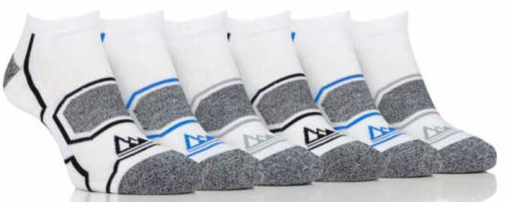 STORM BLOC 6PK Performance Trainer Socks-Mens 6-11