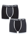 Load image into Gallery viewer, STORM BLOC 2Pk Cotton Rich Fitted Trunks - Mens
