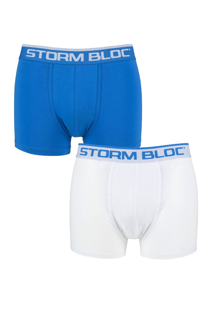 STORM BLOC 2Pk Cotton Rich Fitted Trunks - Mens
