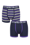 Load image into Gallery viewer, STORM BLOC 2Pk Cotton Rich Fitted Trunks - Mens
