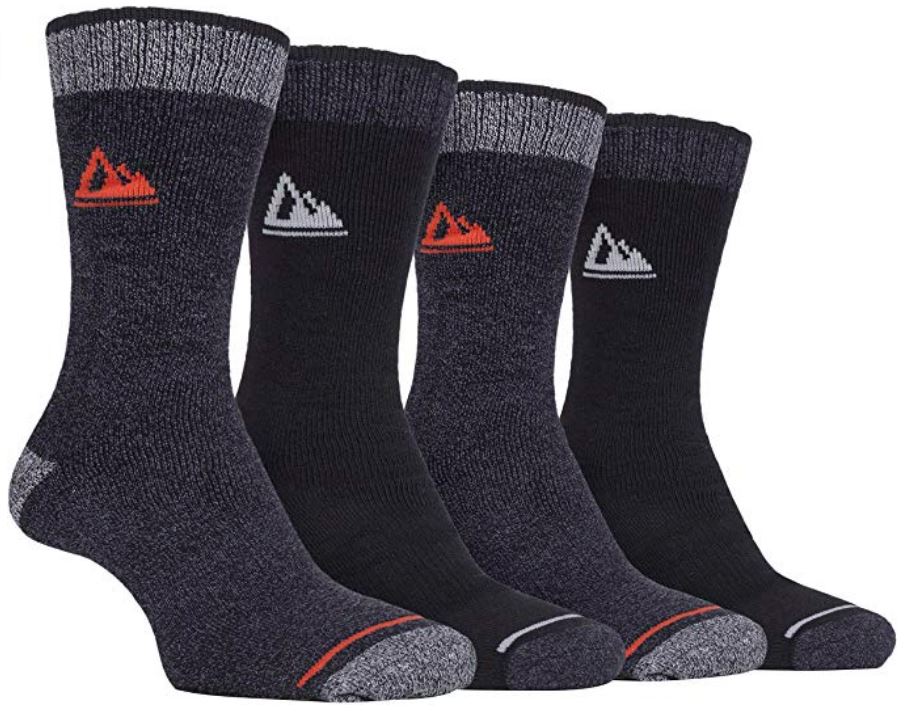 STORM BLOC 4Pk Performance Crew Socks-Mens 6-11