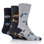 Load image into Gallery viewer, GENTLE GRIP 3Pk Business Socks-Fun Feet-Mens 6-11

