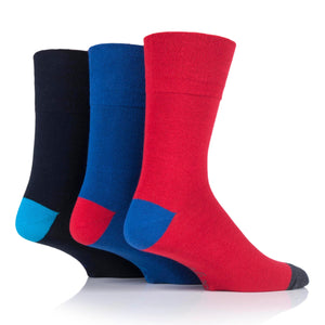 GENTLE GRIP 3Pk Business Socks - Colour Burst - Men's 6-11