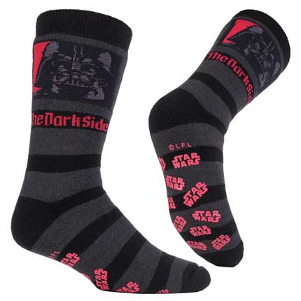 HEAT HOLDERS Licensed Star Wars Dual Layer Slipper Socks-The Darkside -6-11