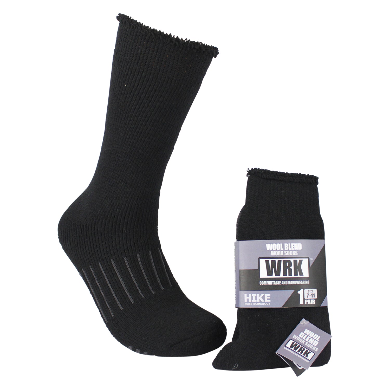 WRK 2Pk Wool Blend Work Socks