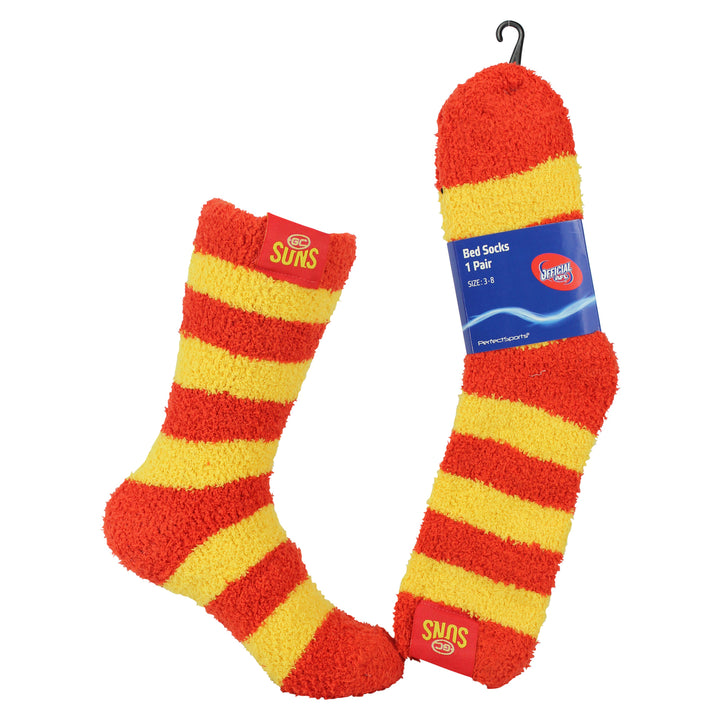 AFL Gold Coast Suns 2Pk Bed Socks - Womens