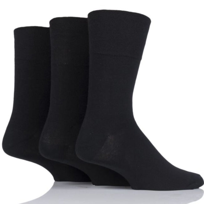 IOMI FOOTNURSE 3Pk Gentle Grip Diabetic Socks-Mens