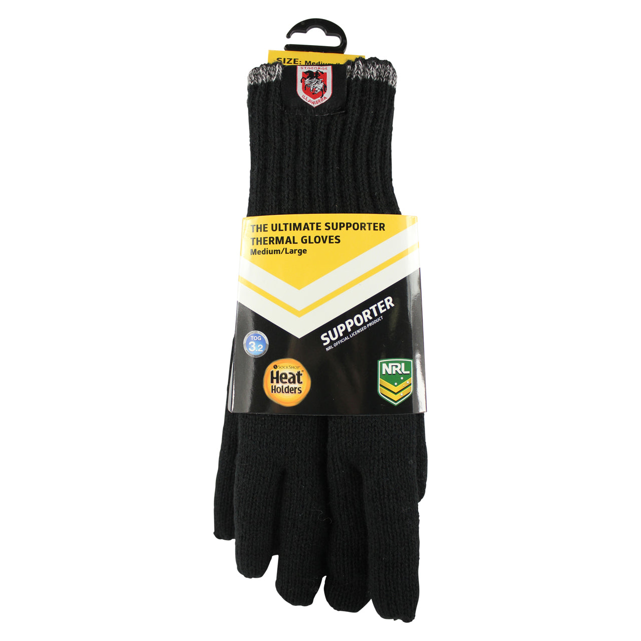 NRL Heat Holders Thermal Gloves St. George Illawarra Dragons