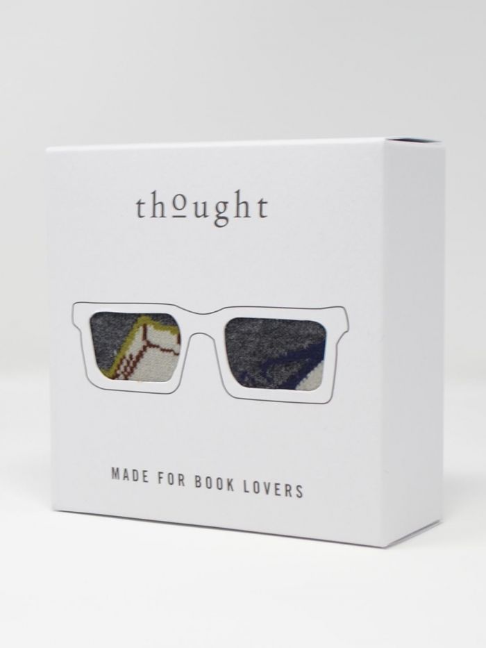 THOUGHT 1Pk Study Glasses Bamboo Socks in Gift Box - Mens 7-11