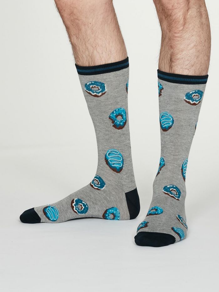 THOUGHT 1Pk Sweet Doughnut Bamboo Socks in Gift Box-Mens 7-11