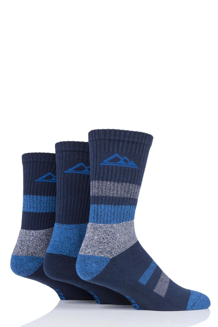 STORM BLOC 3Pk Striped Crew Socks - Mens 6-11