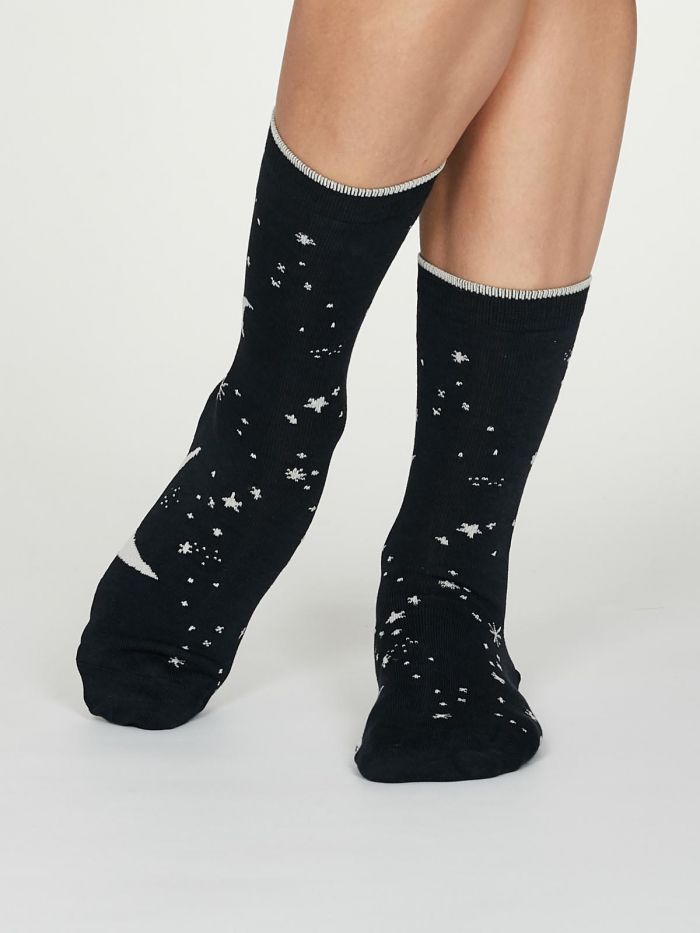 THOUGHT 1Pk Starlet Starry Night Bamboo Socks in a Gift Box-Womens