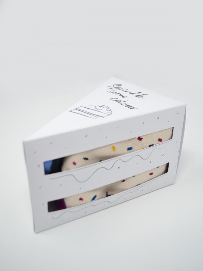 THOUGHT 2Pk Sprinkle Cake Theme Bamboo Socks Gift Box -Womens