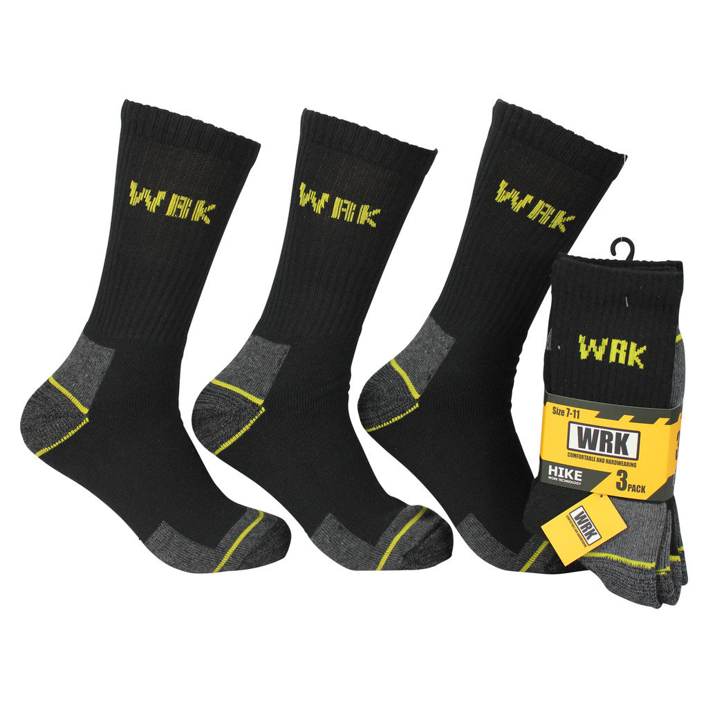 WRK 3Pk Heavy Duty Cotton Blend Work Sock