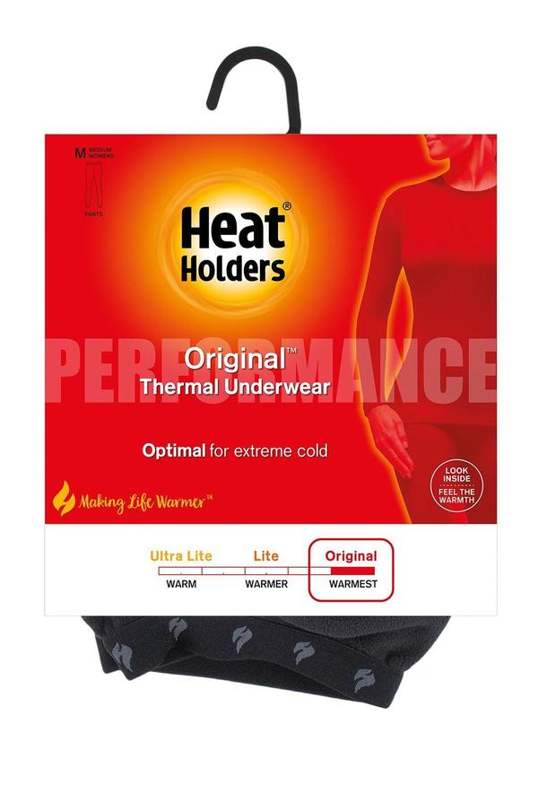 HEAT HOLDERS Original Black Base Layer Bottoms-Womens