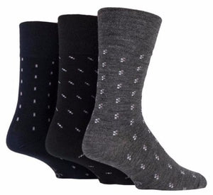 GENTLE GRIP 3Pk Wool Blend Business Sock 6-11